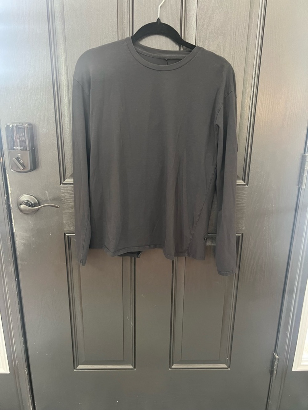 lululemon athletica Long-Sleeve Crew Top - Black with Twisted Open Back